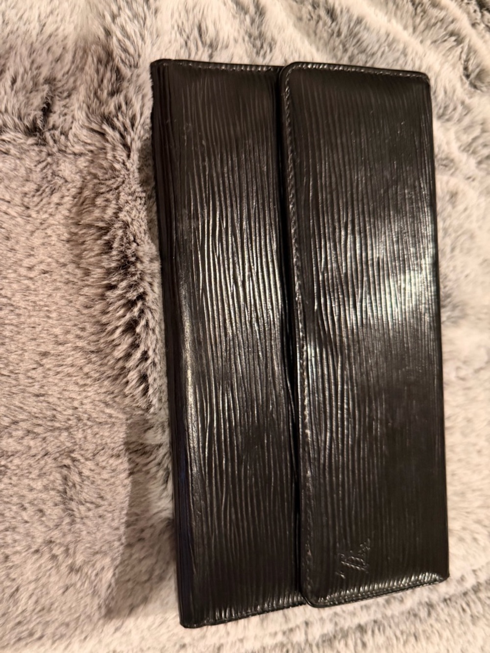 Authentic Louis Vuitton Black Epi Portefeuille Wallet